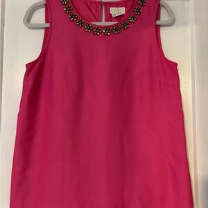 Kate Spade Fuchsia Embellished Sleeveless Blouse